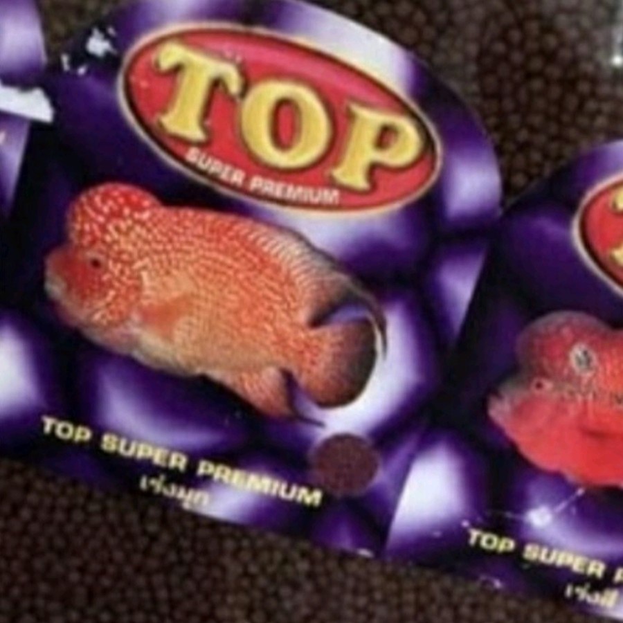 Pelet pakan ikan Louhan TOP SUPER PREMIUM Thailand repack