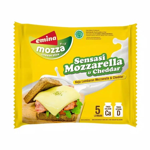 

Emina Mozzarella Slice isi 5 Lembar / Keju Slice Mozzarella