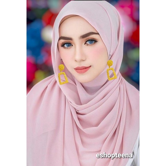 A43 Anting hijab petak mini