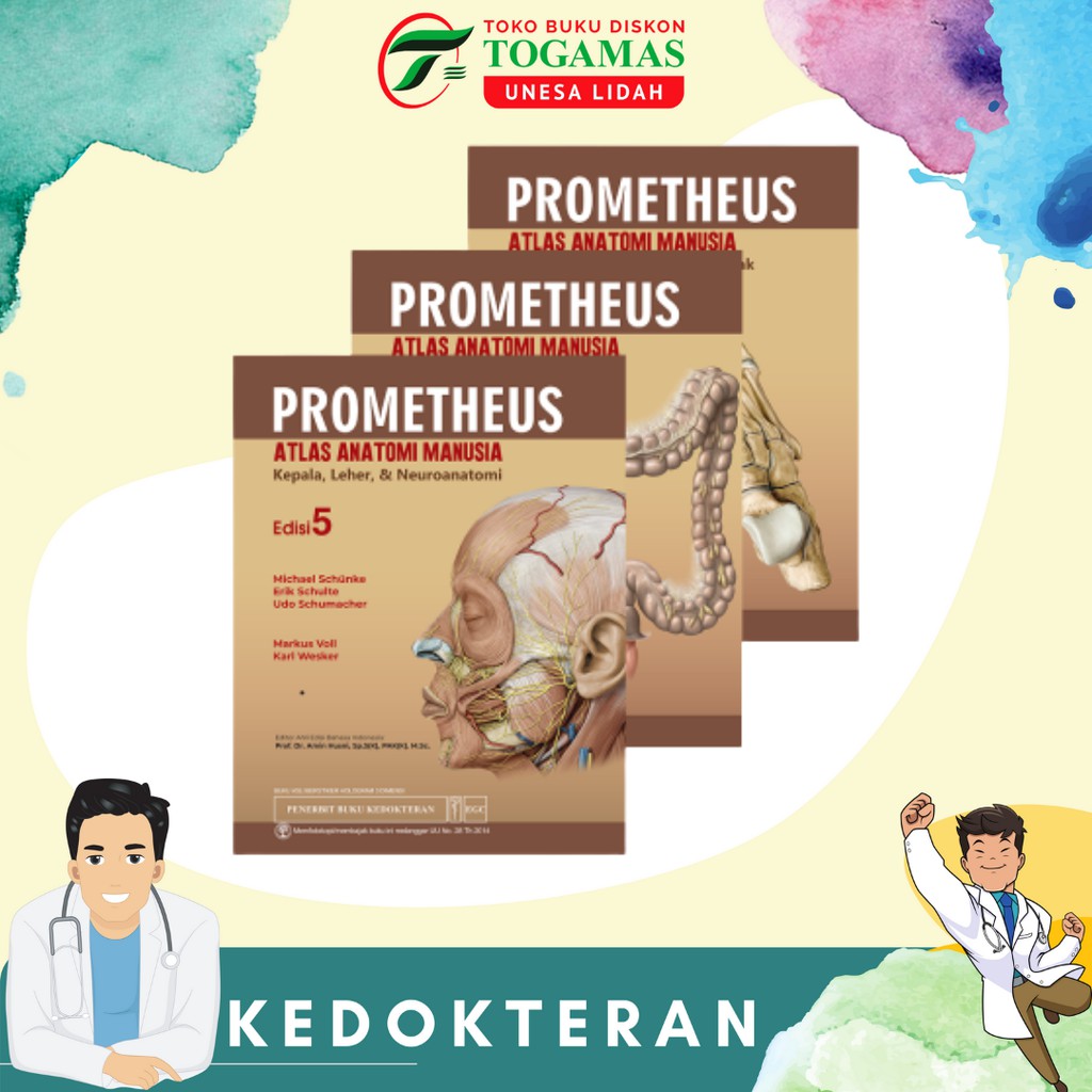 KEDOK - PROMETHEUS ATLAS ANATOMI MANUSIA EDIS 5 (1 SET ISI 3 BUKU) // EGC // KEDOKTERAN