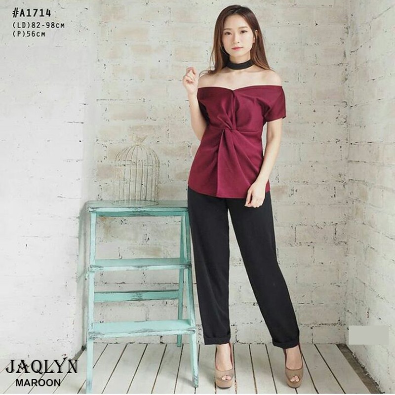 JAQLYN TOP - Atasan Batik Blouse Batik Modern Wanita Cheongsam Premium HQ