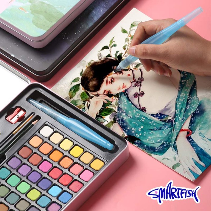 

Produk Terbaru Smartfish Water Color Set Alat Cat Air Set 36/48 (Termasuk Kuas)