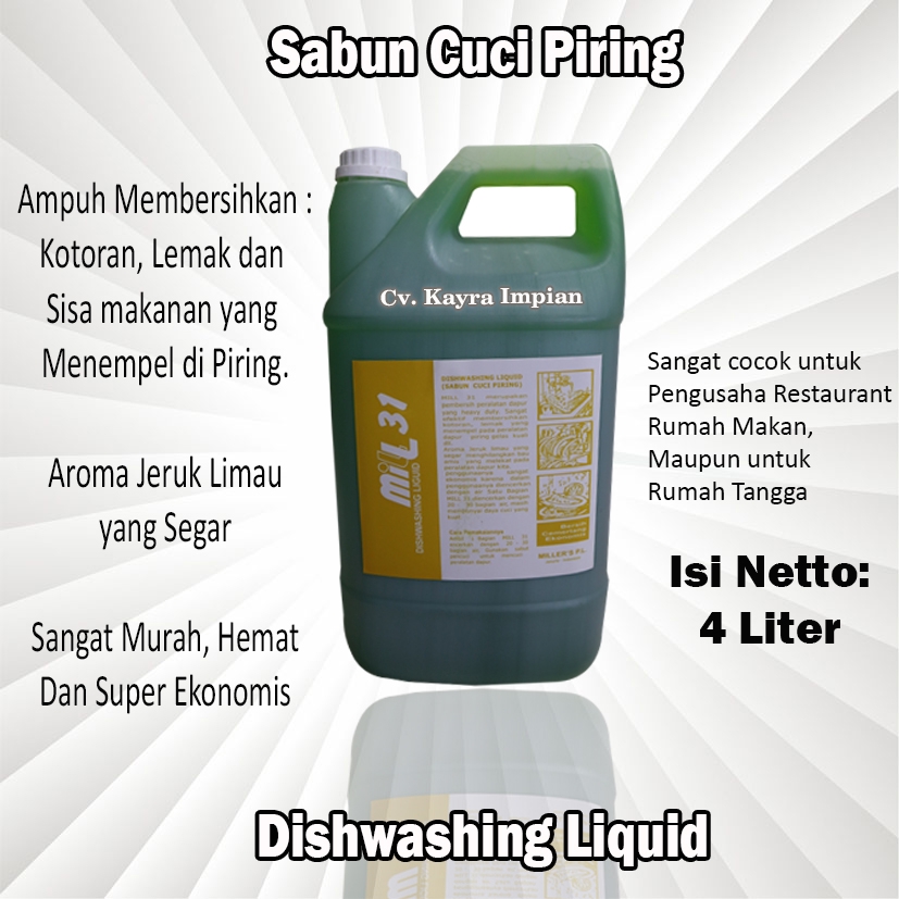 Sabun Cuci Piring Mill31 isi 4Liter