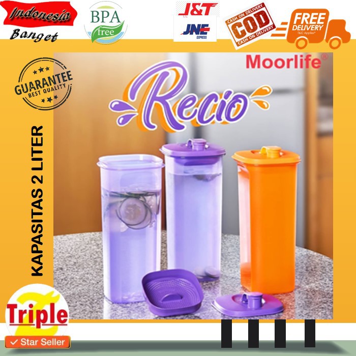 BOTOL MINUM 2 LITER PLASTIK RECIO MOORLIFE