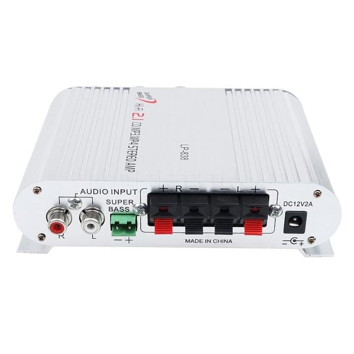 Mini Lepy LP-838 Car 3 Channel Amplifier Stereo Mega Bass 12V Hi-Fi