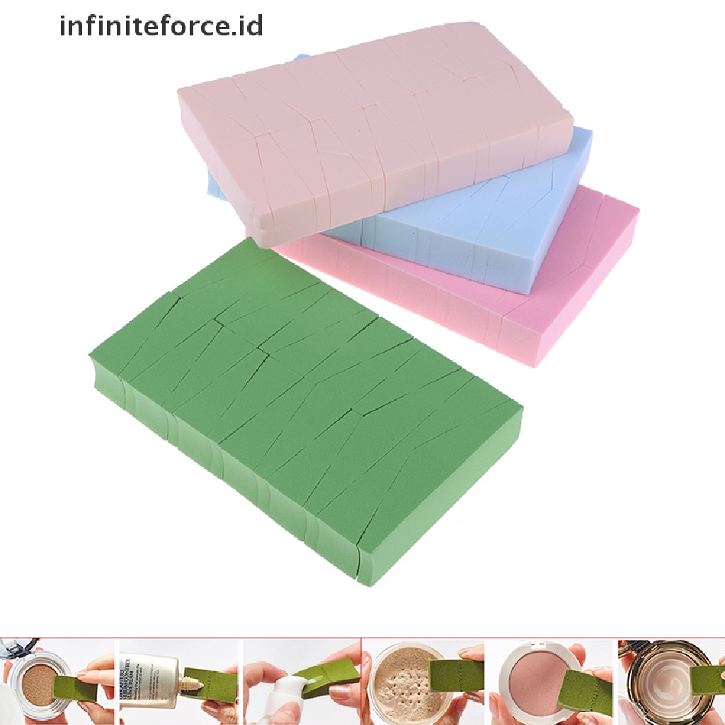 Infiniteforce.id 24pcs / Set Spons Puff Foundation Bentuk Segitiga Untuk Makeup / Kosmetik Wanita