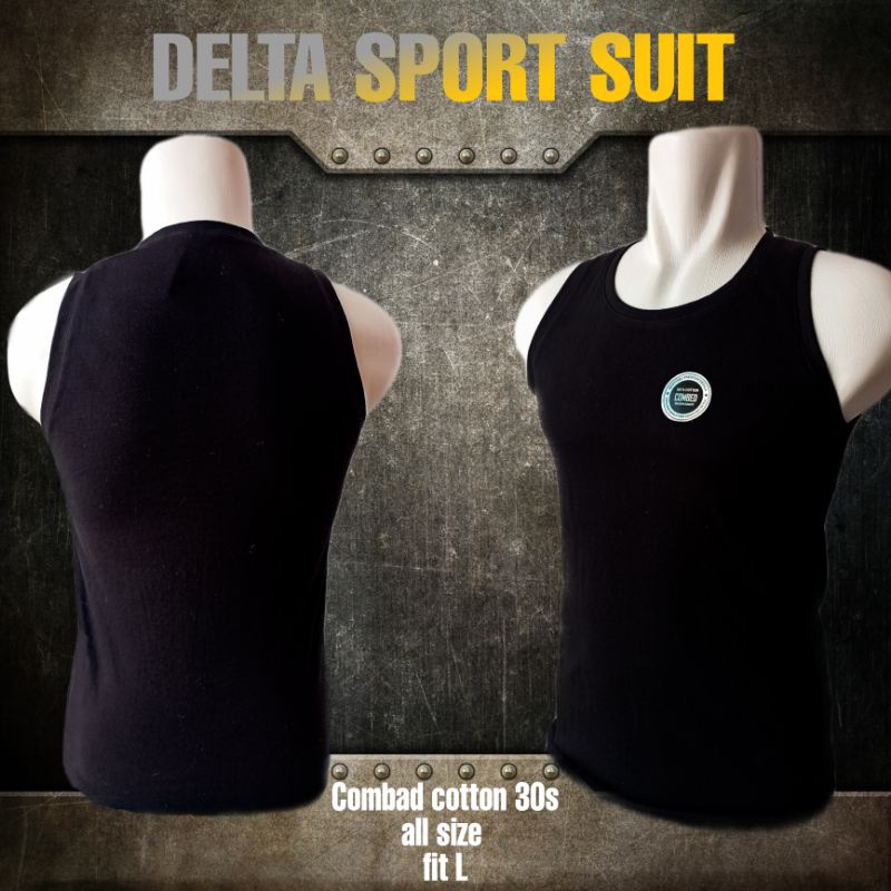 singlet olahraga pria kaos olahraga baju olahraga warna random whey Delta protein