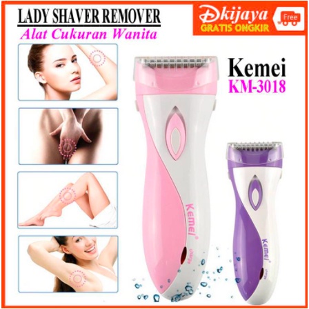 Kemei 3018 Alat Cukur Wanita Lady Shaver Remover Cukuran Bulu Sensitif Kaki Ketiak Ketek Pencukur Bulu Elektrik Tanpa Kabel Shaver Kemei 3018 Alat Cukur Rambut Bulu km-3018 Pencukur Bulu Kemaluan Pencukur Rambut Kemaluan