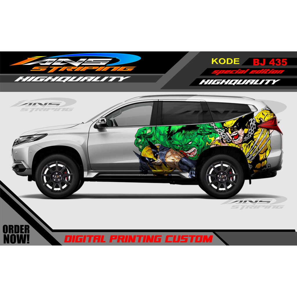 DECAL STICKER MOBIL PAJERO, FORTUNER / STIKER VARIASI MOBIL PAJERO / STIKER PAJERO SPORT