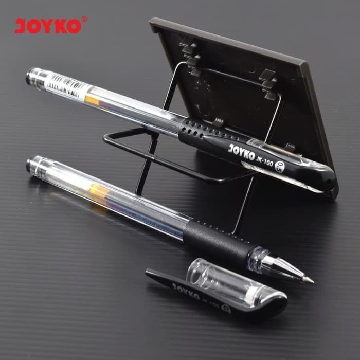 Joyko Gel Pen King Jeller JK-100 Tinta Hitam Bolpen Pulpen Gel Joyko JK-100 Hitam 0.5 mm King Jeller Tahan Air - Satuan