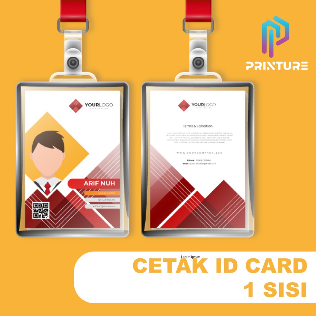 

FREE DESIGN – CETAK ID CARD / NAME TAG / 1 SISI
