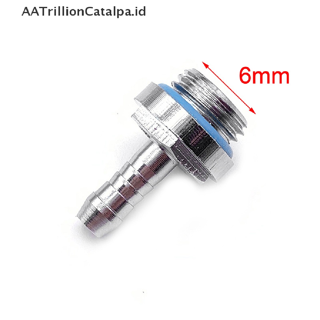 Aatrillioncatalpa 6pcs Barb Konektor Ulir G1 / 4 Untuk Sistem Pendingin Air PC