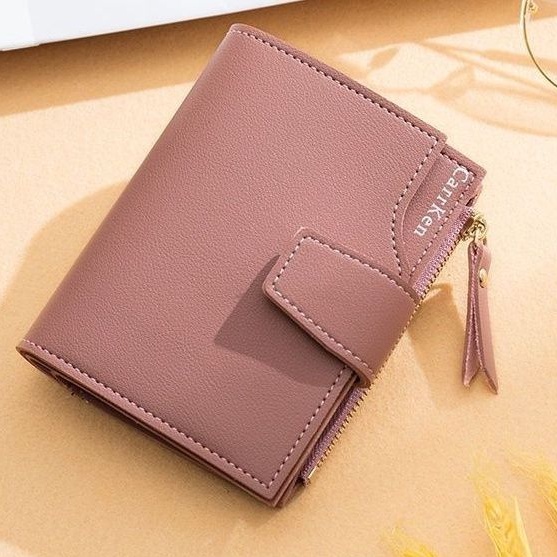 Medan Termurah KD17 Korean style Dompet trendy cantik dompet leather lipat wanita import