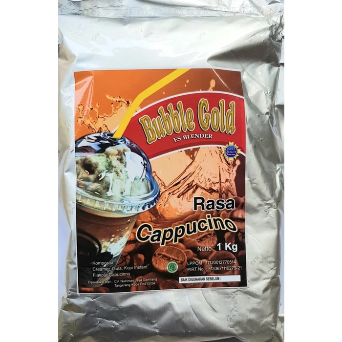 

BUBBLE GOLD CAPPUCINO 1 KG/ BUBUK MINUMAN ES BLENDER 1KG /BUBBLE DRINK