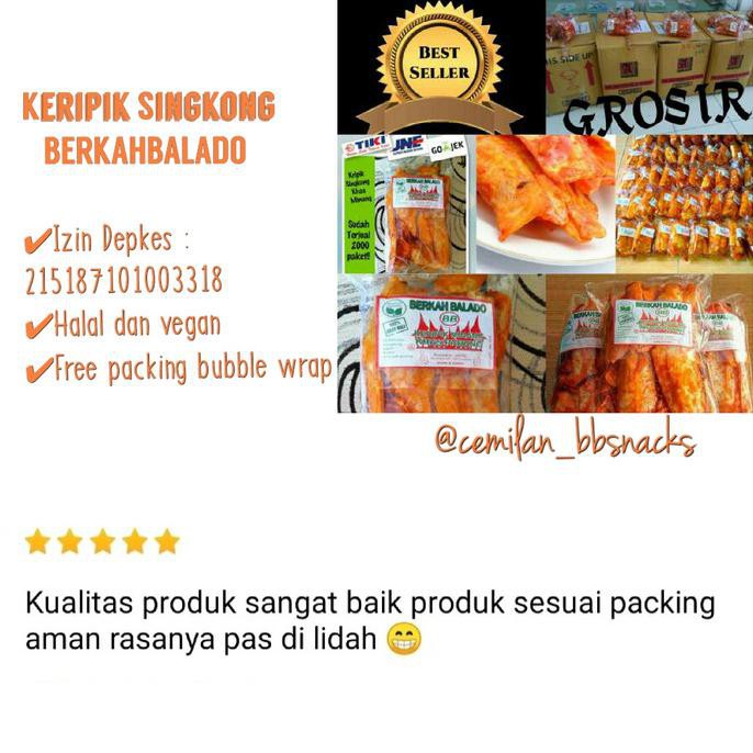 

Dijual Hemat! 9 Bks Singkong Balado Khas Minang Rasa Lokal Terlaris