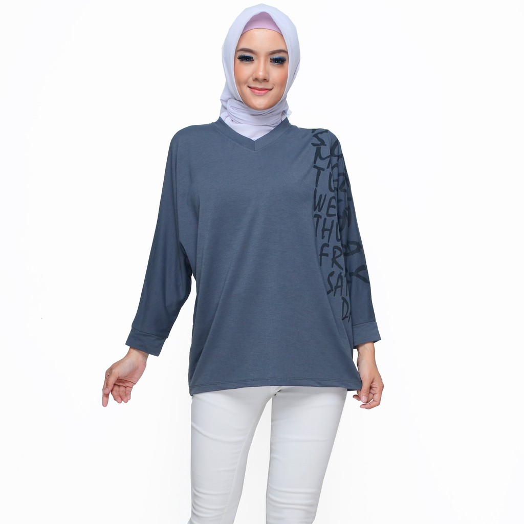 Blus Lengan Panjang Wanita Muslim Gaya korea Printing - XSHOP Autumn