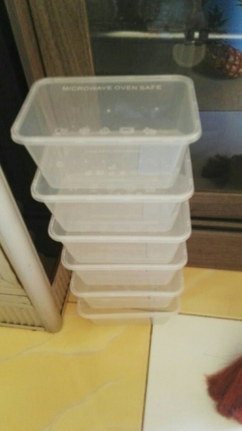 Thinwall 1000ml Kotak Makan Anti Panas Body +tutup Tebal