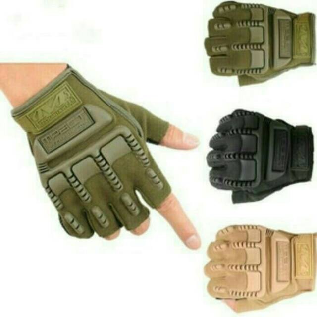 Sarung Tangan Motor Mpact, Sarung Tangan Tactical Buntung, Glove, Sarung Tangan Murah