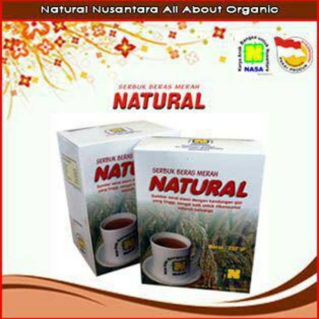 

Serbuk natural beras merah