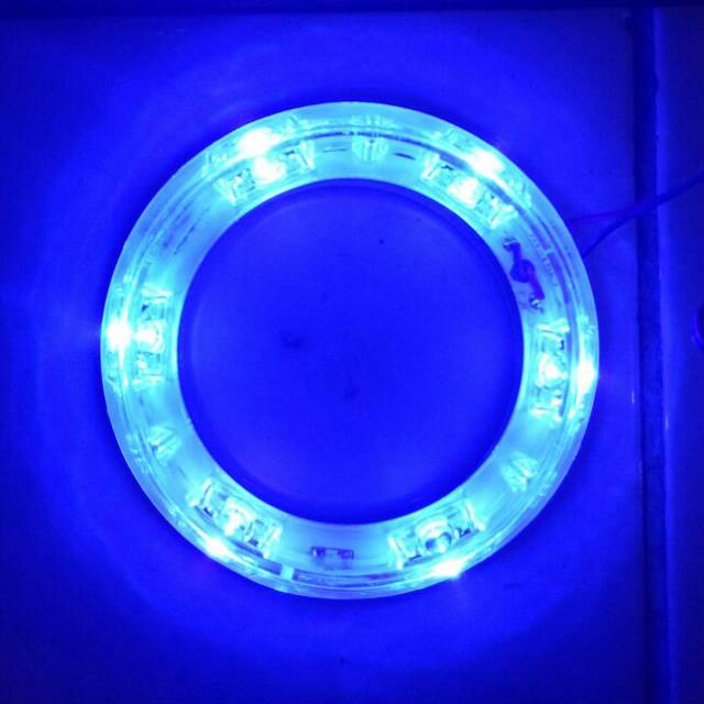 Lampu Bulat Warna Biru Universal untuk Mobil dan Motor sistem tempel