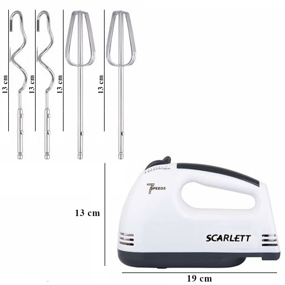 FM - Super Hand Mixer Kue Scarlett 7 Speed Level