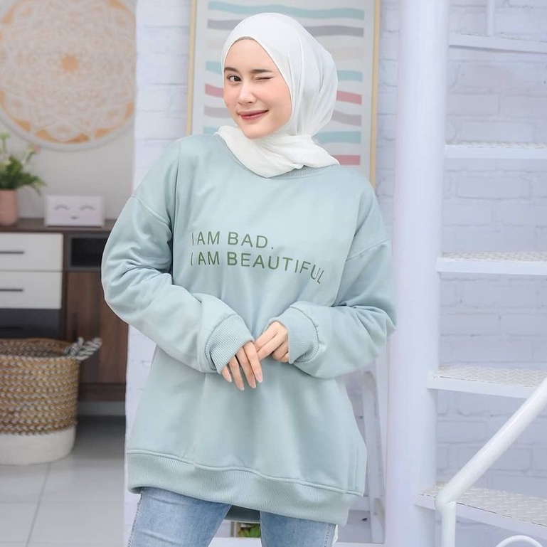 MVP - I Am Bad Sewater - Fashion Wanita Oversize