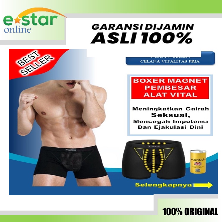 [COD] Celana Dalam Boxer Magnet Terapi Pembesar Mr P Kesehatan Pria Dewasa Vakoou ORI Terbukti Ampuh