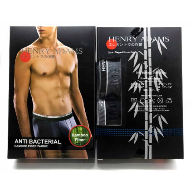 HENRY ADAMS CELANA DALAM BOXER PRIA BAMBOO 2/1