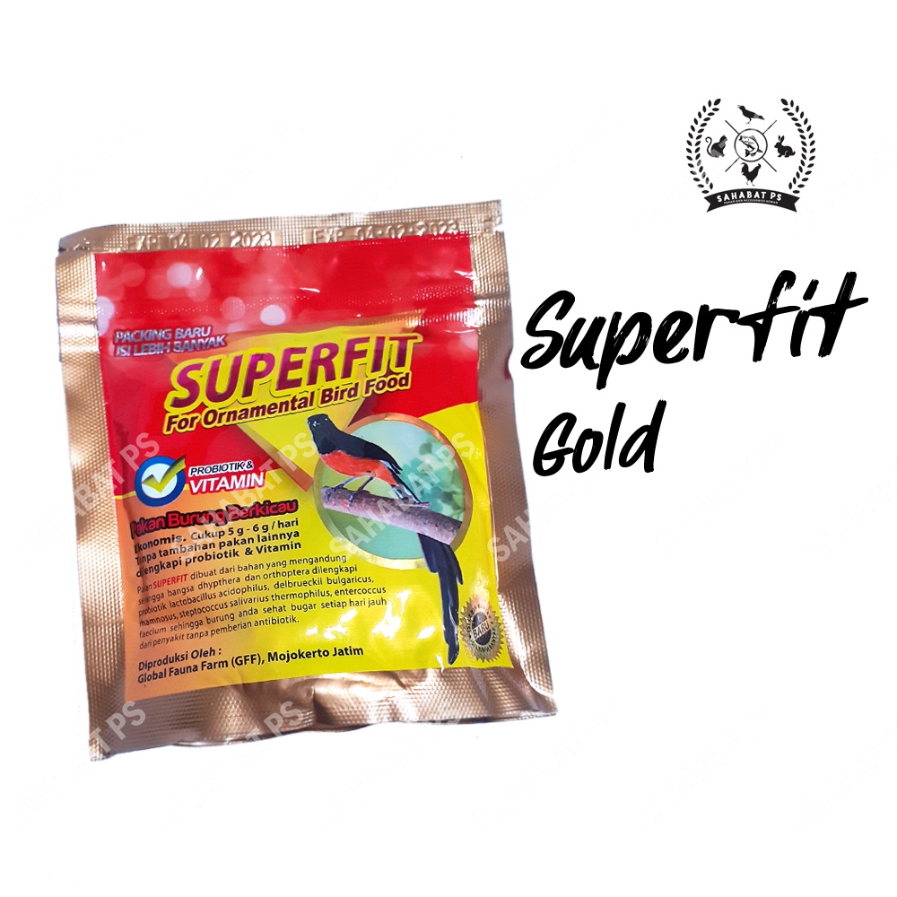 SUPERFIT GOLD PAKAN BURUNG VOER HIGH PROTEIN UNTUK MURAI ANIS CILILIN KACER CIBLEK CENDET