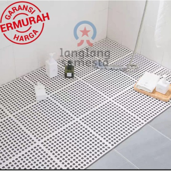 ALAS KANDANG KUCING ANJING Tatakan Karpet Hewan Murah Anti Air Plastik / ALAS KARPET KAMAR MANDI-PUTIH