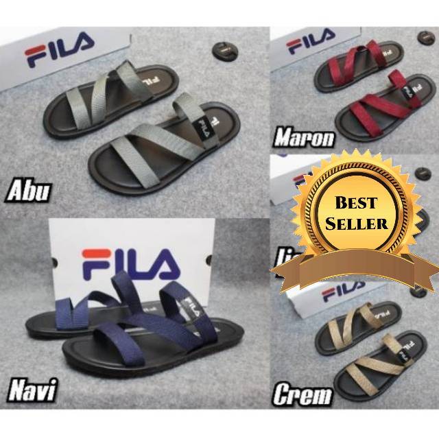 SANDAL GUNUNG SANDAL OUTDOOR SANDAL ADVENTURE COMET JEPIT SLOP TALI HITAM - ABU