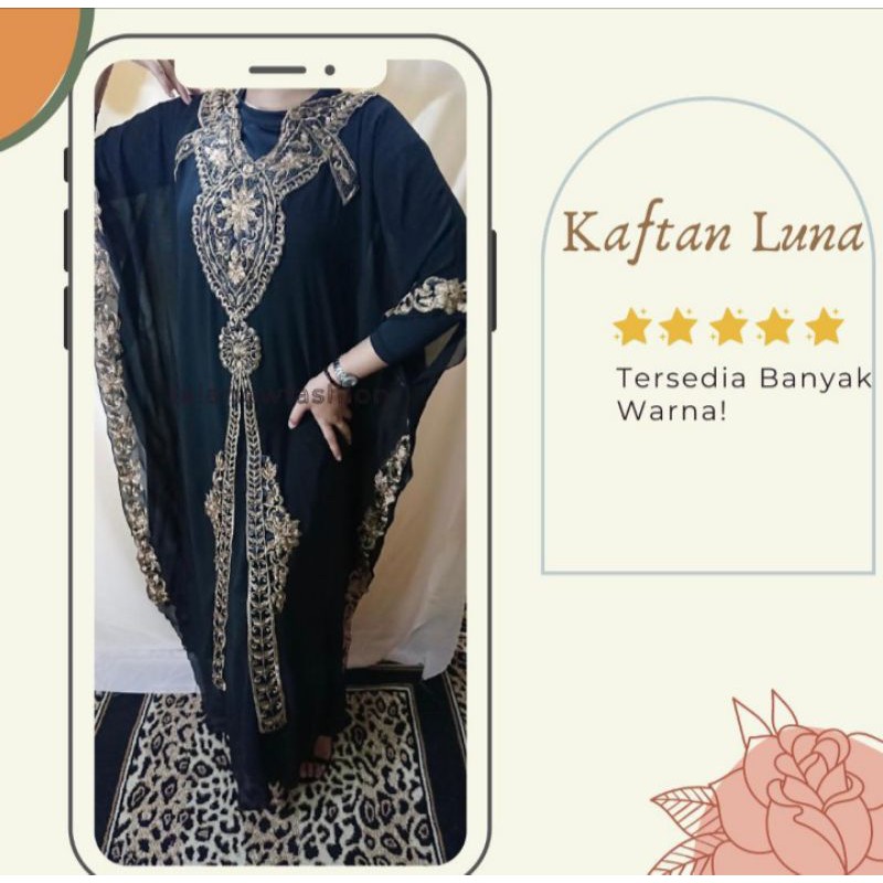 Kaftan ceruty luna maya+manset gamis