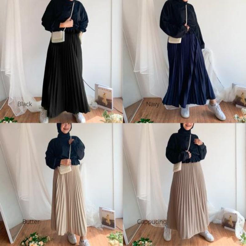 Rana Skirt Rok/Kulot Rample Plisket Kecil-4