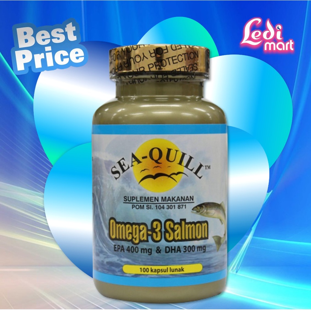 Sea-Quill Omega 3 Salmon / Sea Quill Seaquill Vitamin Kolesterol Jantung Hipertensi / LEDI MART