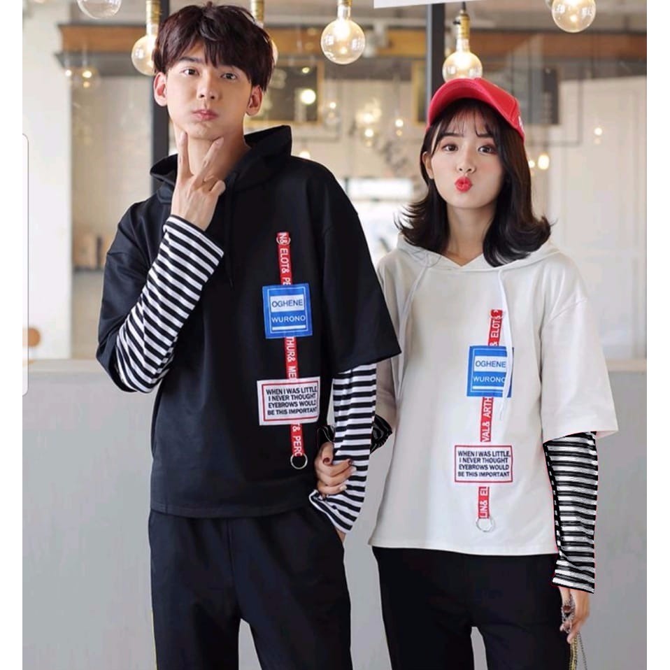 Baju Couple 3 Sahabat Perempuan Lengan Panjang Couple Keren