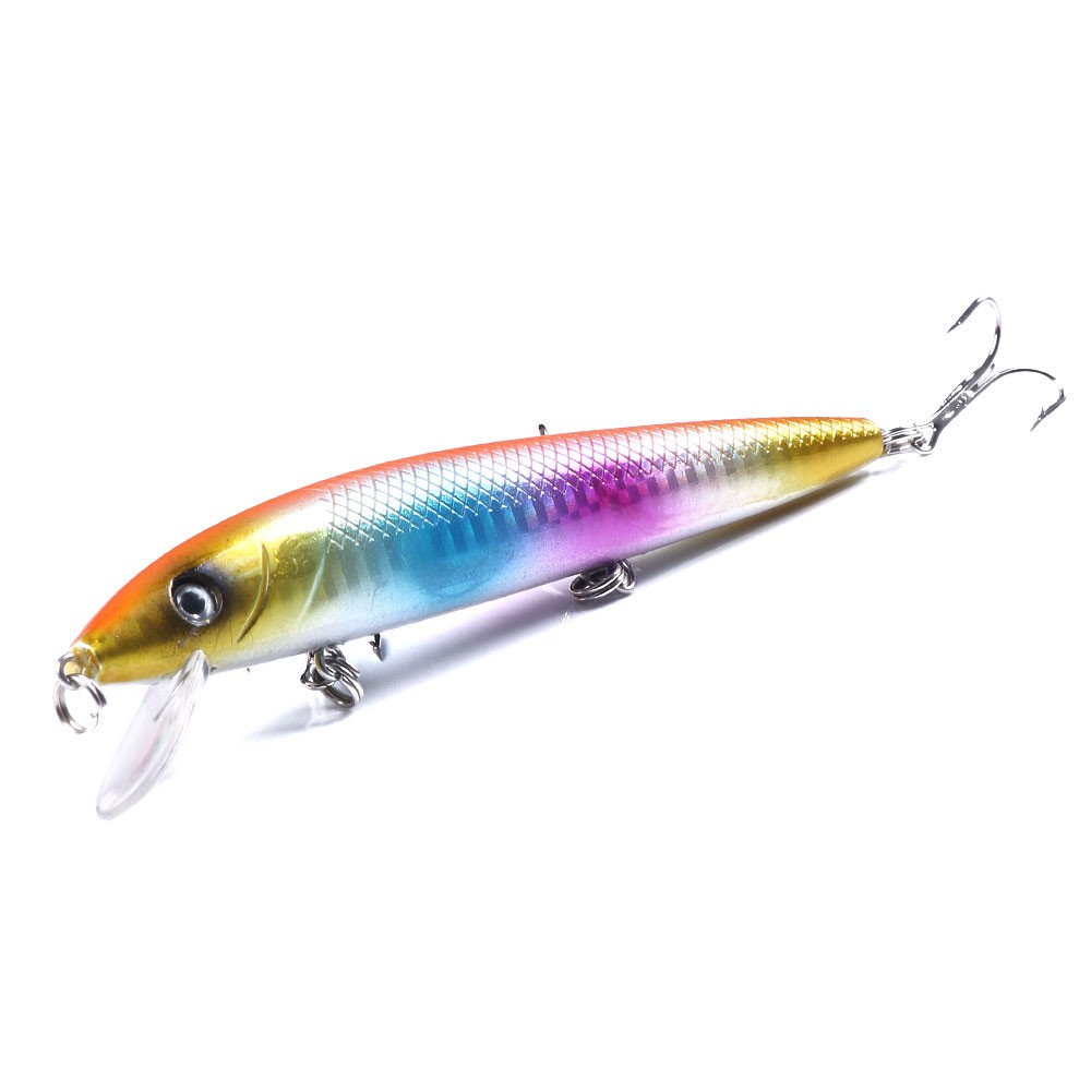 HENGJIA 9pcs Floating Minnow 12cm/13.8g Umpan Pancing Memancing Peralatan Fishing Lure Ikan Bass Bait Kait Hook Tackle