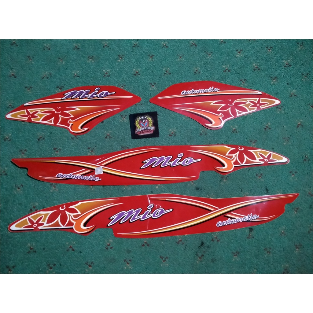 Striping / polet yamaha mio sporty bunga merah 2005