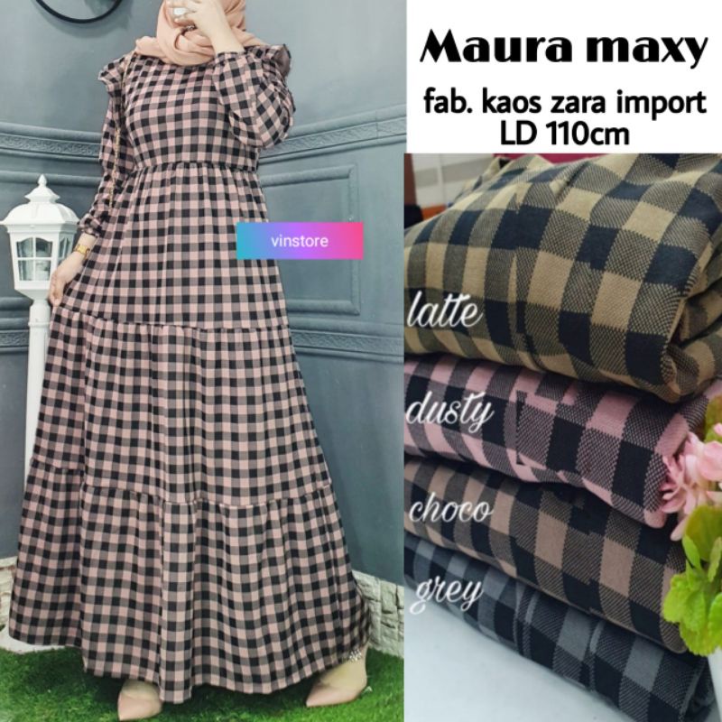 MAURA MAXY DRESS ORIGINAL PRODUK BY VINSTORE