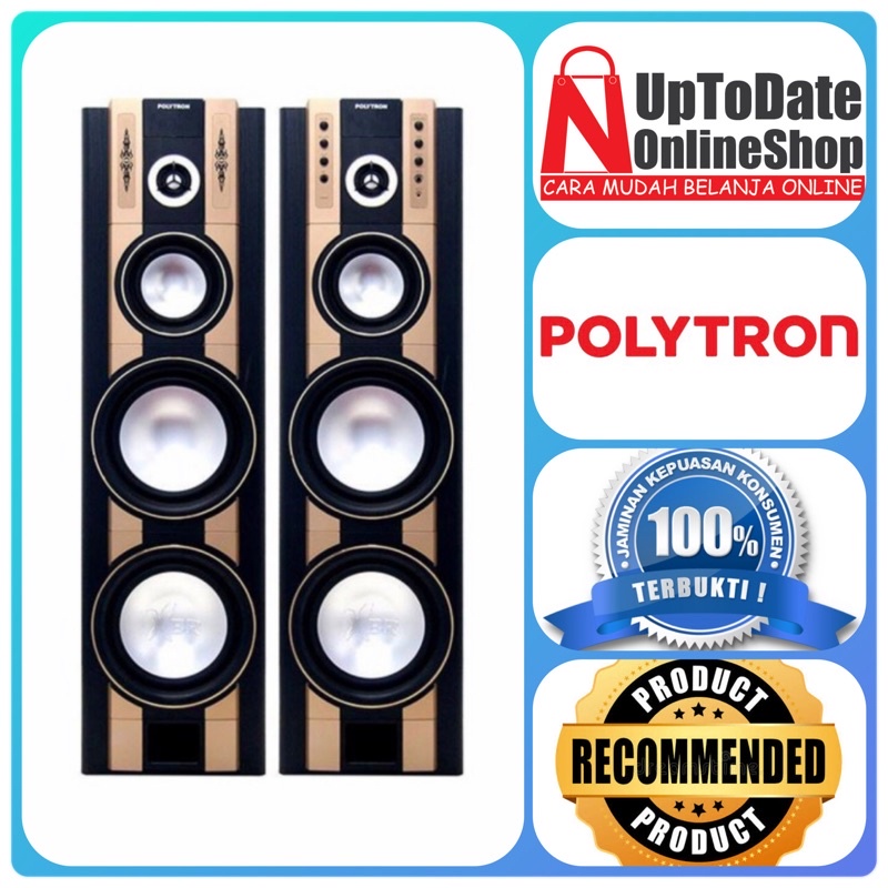 SPEAKER AKTIF POLYTRON PAS-69 PAS69 PAS 69 BLUETOOTH DOUBLE WOOFER XBR SUPER BASS LOW WATT POLYTRON 