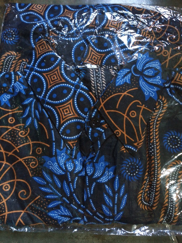 Hrb026 Kenongo Hem Kemeja Batik Pria Lengan M Lpendek  Katun Primis Halus Xl