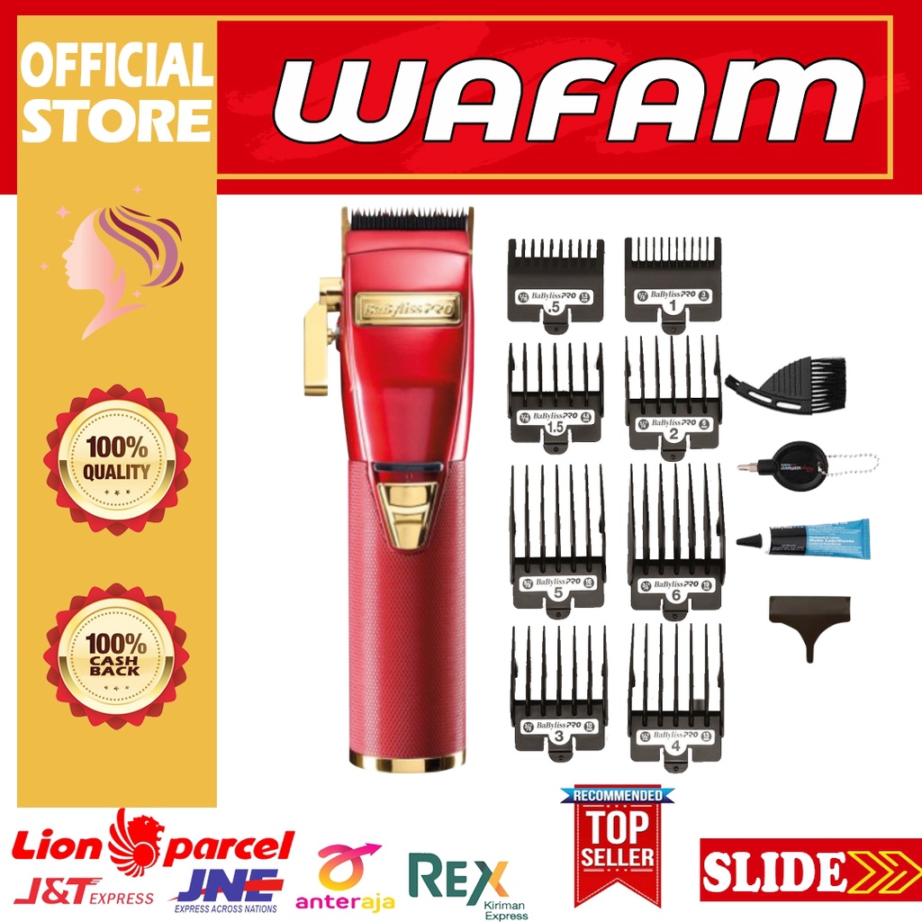 BABYLISS PRO CLIPPER FX RED ORI / MESIN ALAT CUKUR RAMBUT ORIGINAL