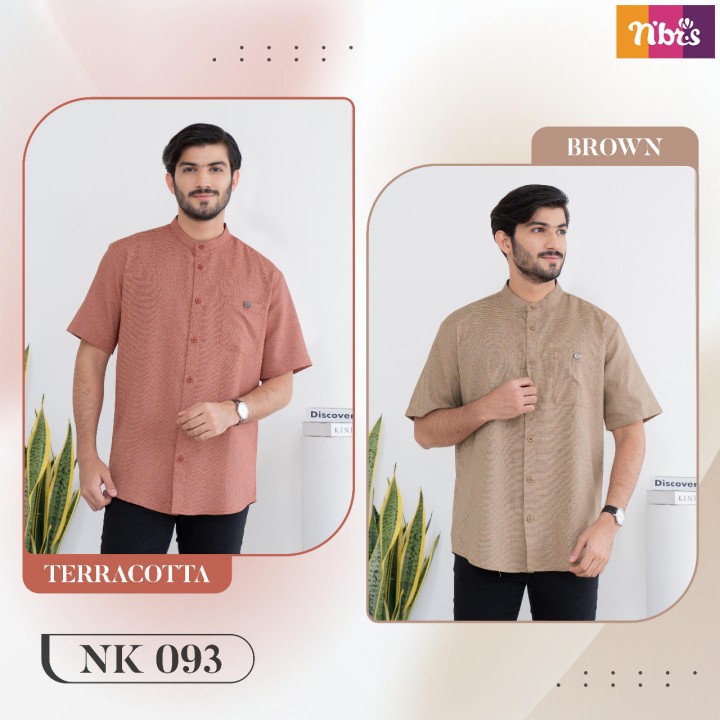 KOKO NIBRAS NK 093 / KOKO LENGAN PENDEK NBRS TERBARU / BAJU MUSLIM PRIA KEKINIAN 2022 / BAJU MUSLIM 