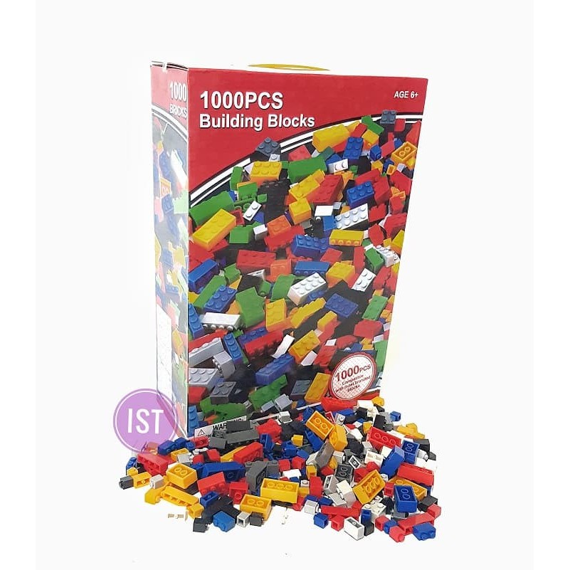 Mainan Edukasi Anak Building Block 1000 pcs Brick Puzzle Bangunan Semacam Lego Usia Umur 2 3 4 5 6 T