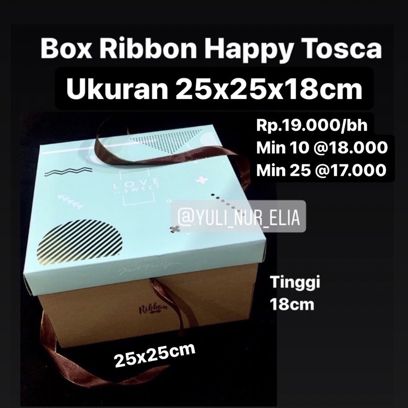 

Box Ribbon Happy Tosca uk 25x25x18cm