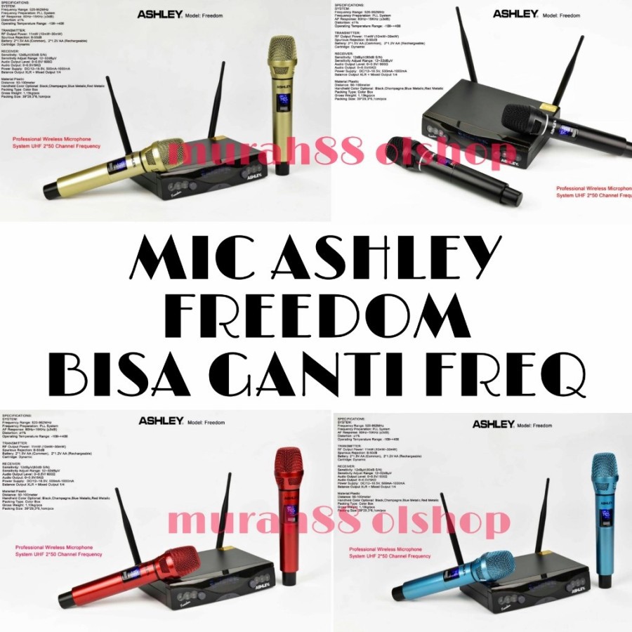 Mic wireless Ashley freedom original ashley 0riginal garansi 1 tahun