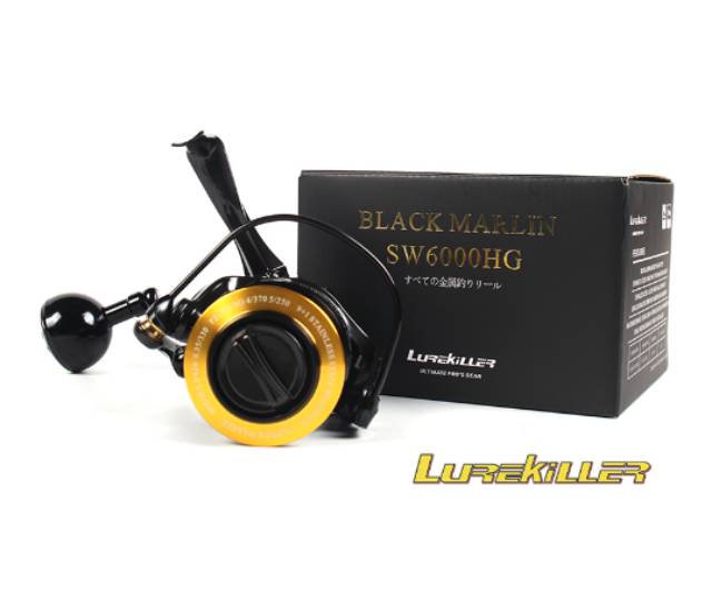 Fishing Reel Lurekiller Full Metal Spinning Jigging Reel Black Marlin SW10000 30kgs Drag Saltwater