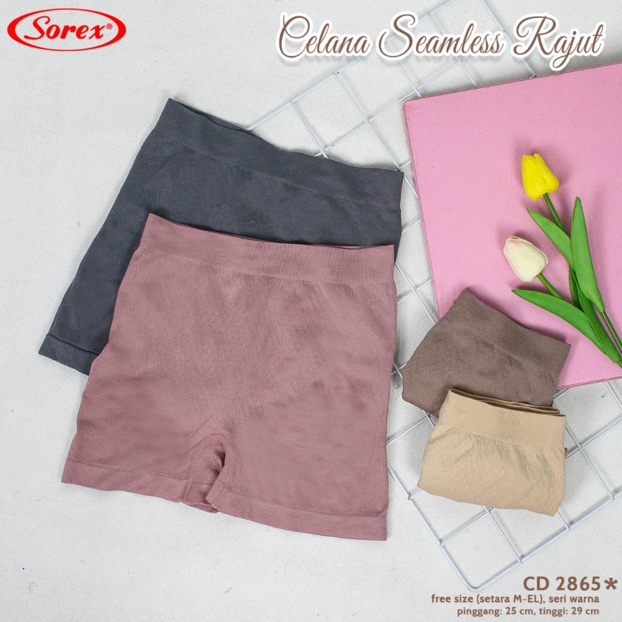 cd celana dalam wanita boxer sorex 2865 hot pants seamless rajut