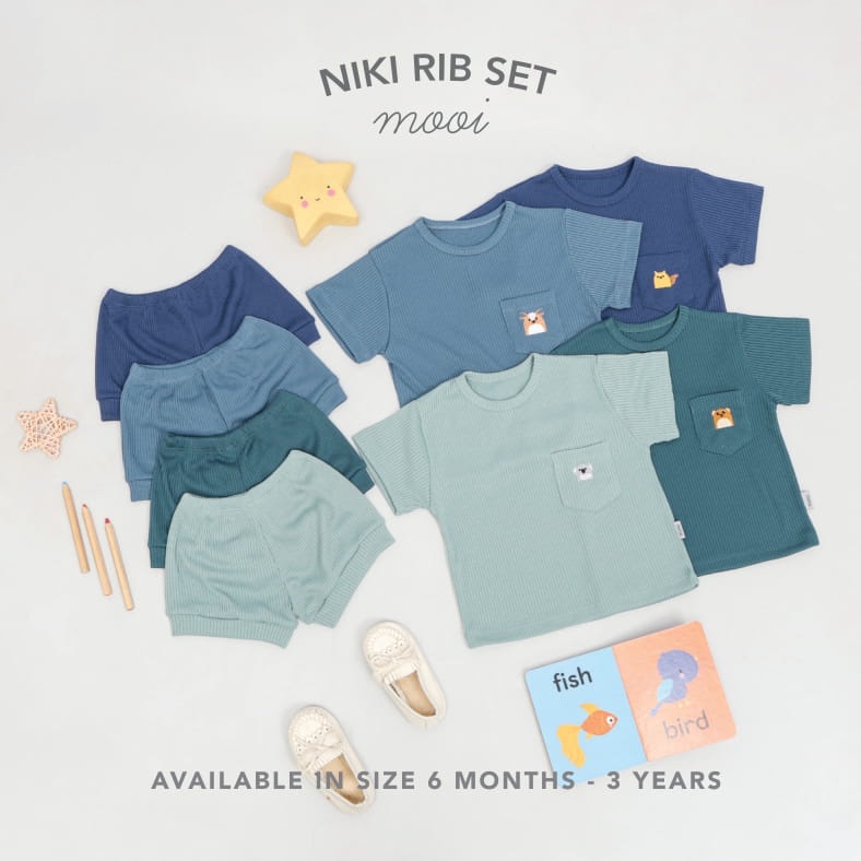 PROMO 7.7 PROMO BAJU LEBARAN MURAH MOOI NIKI RIB SET SETELAN BAJU ANAK UNISEX 6 BULAN - 3 TAHUN