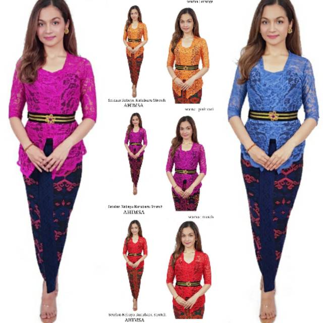 SET KEBAYA BALI JADI KUTUBARU LENGAN 3/4 STRAIT