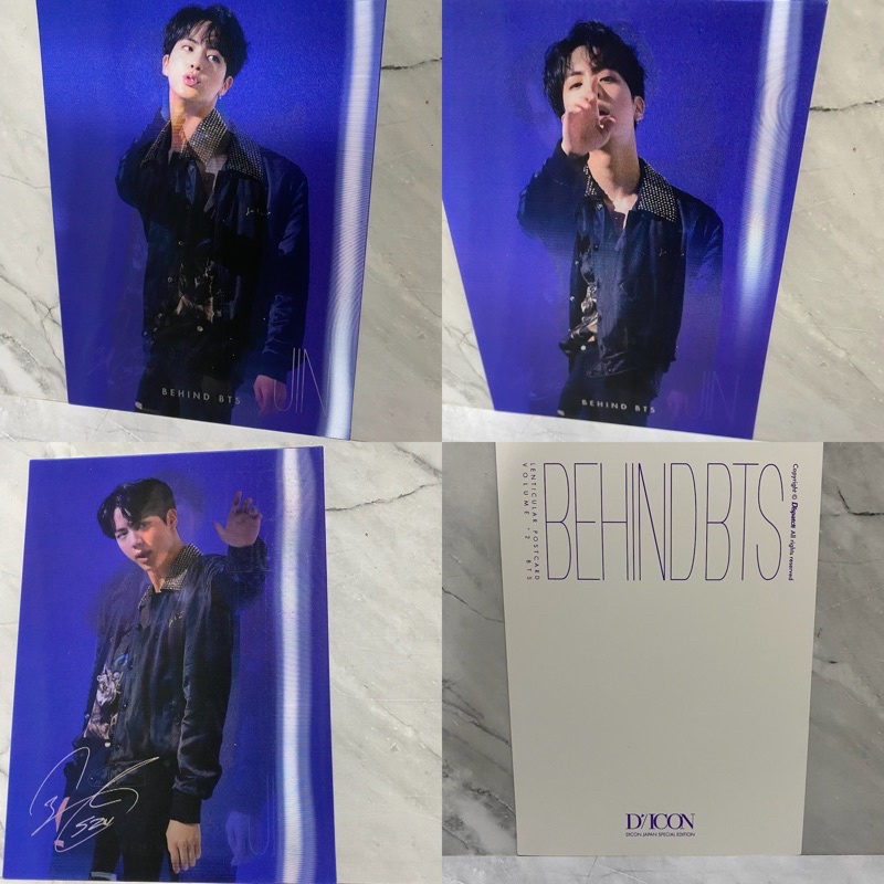 BTS dicon behind JIN seokjin lenticular postcard official japan
